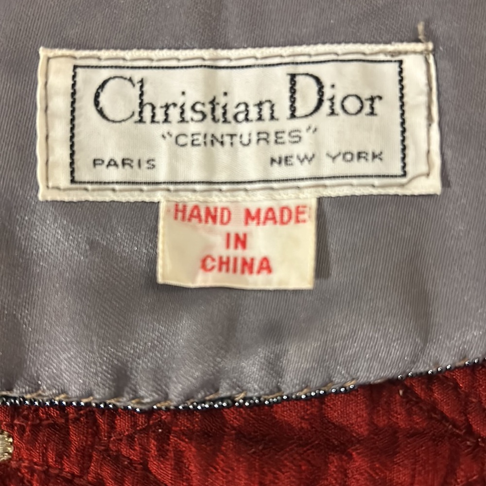 Christian Dior vintage beaded multicolored cummerbund belt 2 hearts - Picture 4 of 5